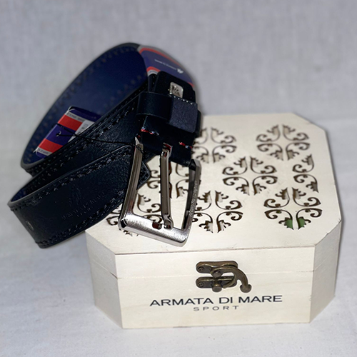 cintura uomo in pelle POLO CLUB scatola rettangolare